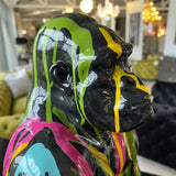 Paint Dripped Gorilla Monkey Sculpture