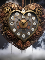 Heart of Time - Framed Wall Art (113cm x 85cm)