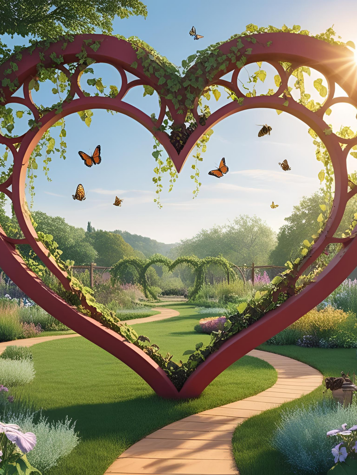 Pathway to Serenity - Framed Wall Art (113cm x 85cm)