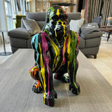 Paint Dripped Gorilla Monkey Sculpture