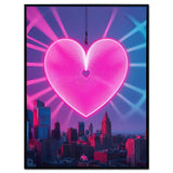 Neon Pulse - Framed Wall Art (113cm x 85cm)