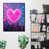 Neon Pulse - Framed Wall Art (113cm x 85cm)