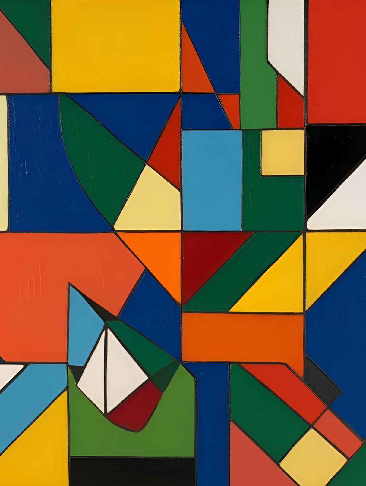 Geometric Harmony - Framed Wall Art (113cm x 85cm)