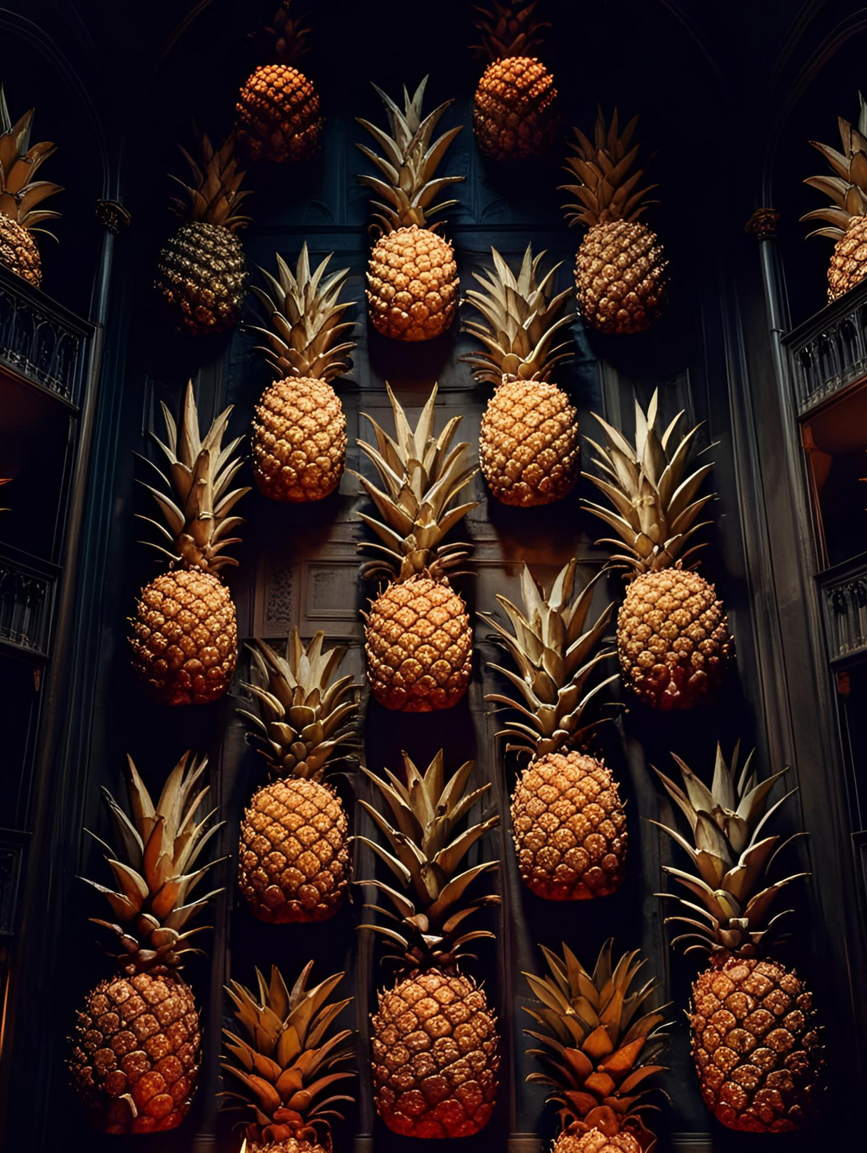 The Pineapple Wall - Framed Wall Art (113cm x 85cm)