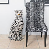 Ceramic Snow Leopard Statue Medium - Boxer Ceramiche