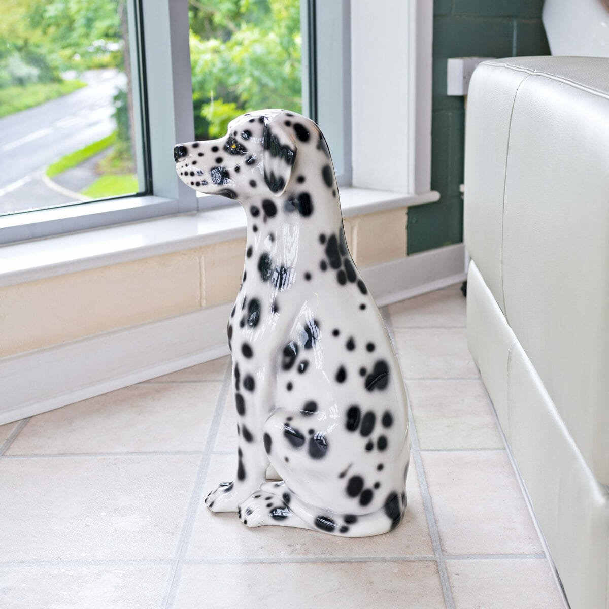 Porcelain Dalmatian Statue - Side View