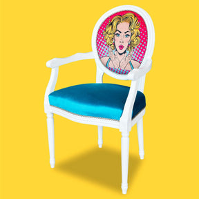 Pop Art Chair - Blue and White – Dining Chair by Febland