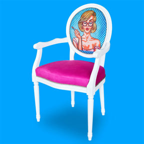 Pop Art Chair - Pink and White – Dining Chair by Febland
