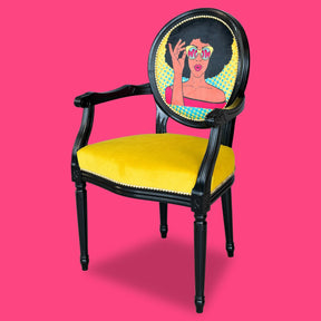 Pop Art Chair - Black and Yellow – Dining Chair by Febland