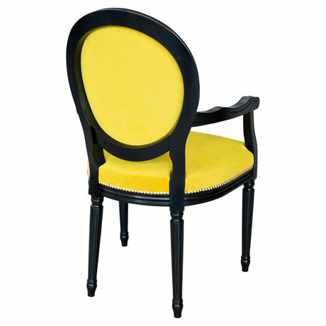 Pop Art Chair - Black and Yellow - Back