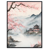 Cherry Blossom Serenity - Framed Wall Art (113cm x 85cm)