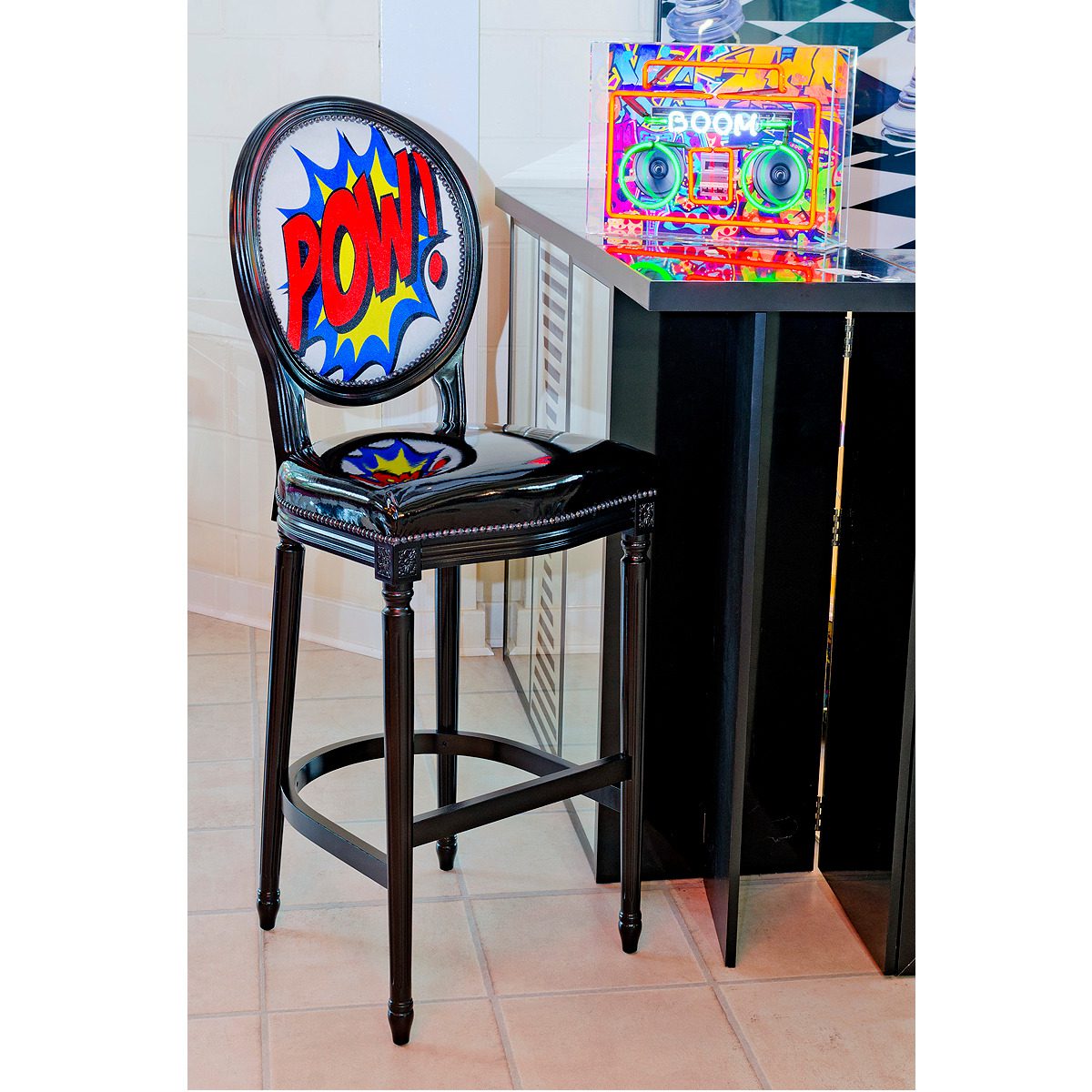 Comic Book Bar Stool