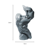 Lovers Kissing Ceramic Bust