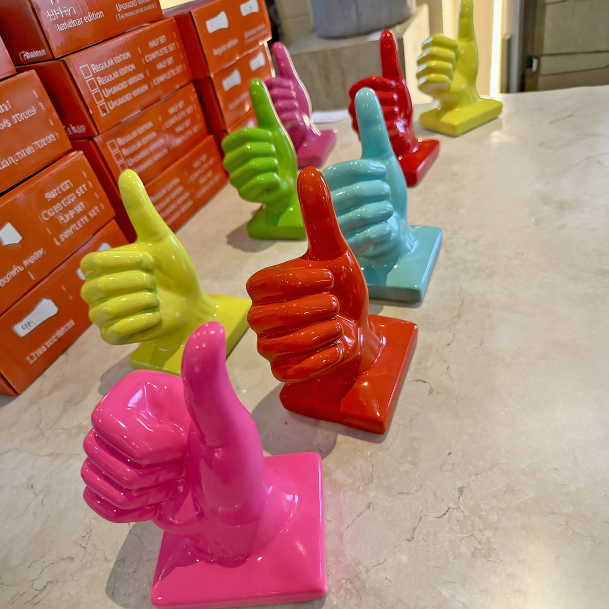 Painted Ceramic Thumbs Up Hand