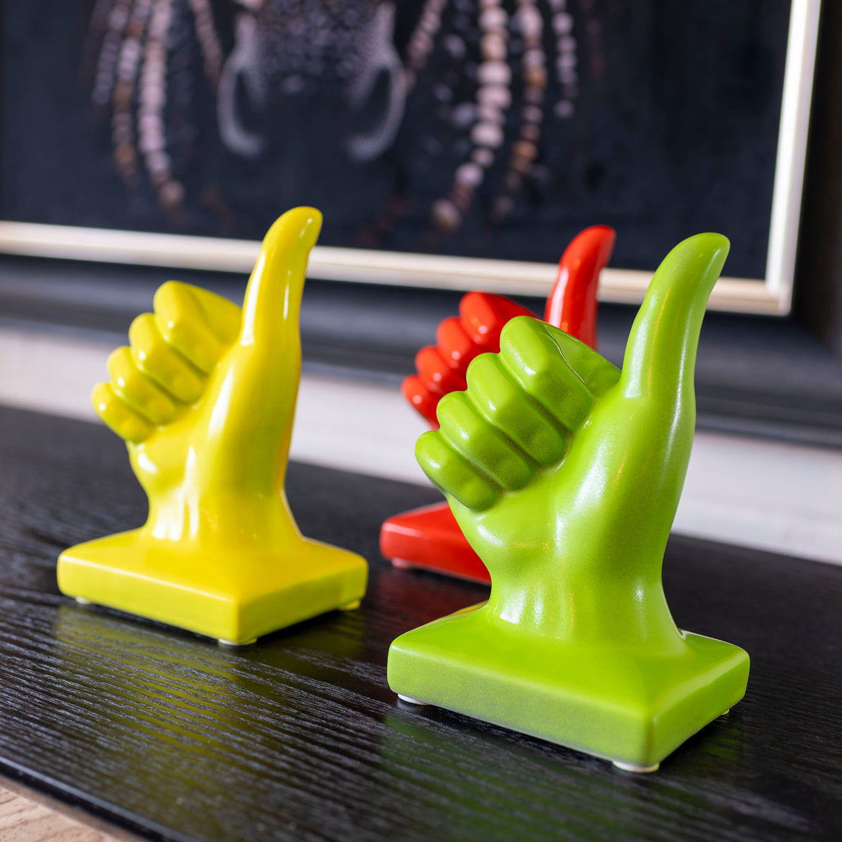 Painted Ceramic Thumbs Up Hand