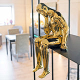 Ceramic Gold Thinking Man