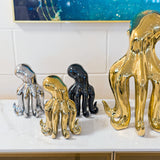 Ceramic Black Small Octopus Ornament