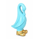 Painted Ceramic Duck in Gold Boots – Animal Ornament – view 3