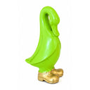 Painted Ceramic Duck in Gold Boots – Animal Ornament – view 4