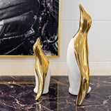 Ceramic Gold Penguin - Large