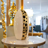 Ceramic Gold and Cream Flower Vase