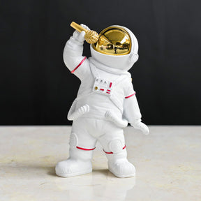 Microphone Astronaut Figurine – Sculpture by Febland