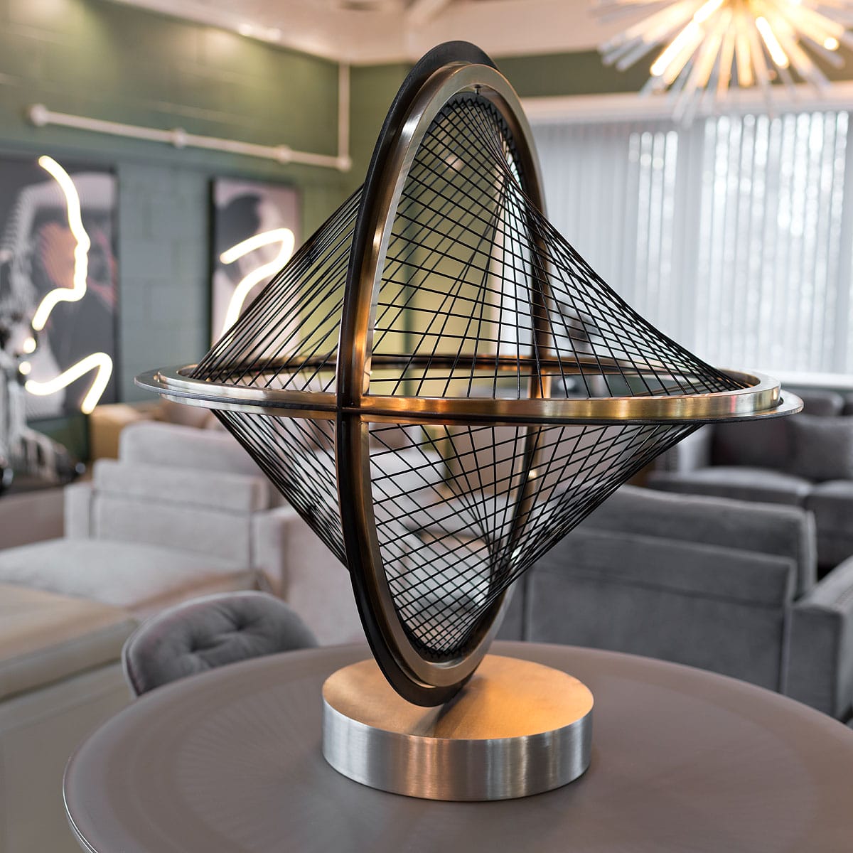 Decorative Orb Sculpture in our Showroom