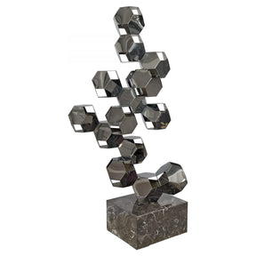Rhombic Dodecahedron Tower Sculpture – Sculpture by Febland