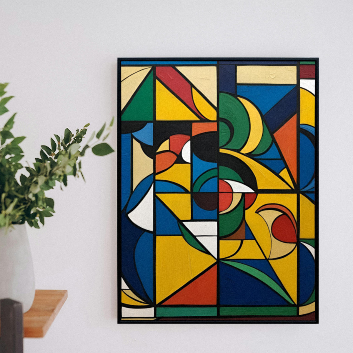 Cubist Bloom - Framed Wall Art (113cm x 85cm)