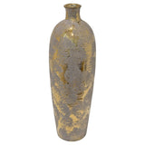 Aurous Gold Fleck Tall Ceramic Vase