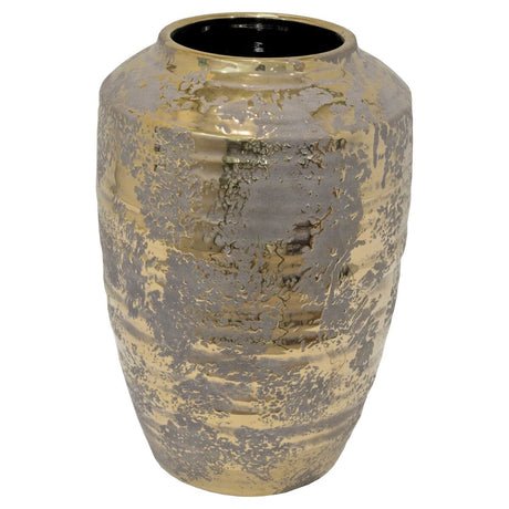 Aurous Gold Fleck Ceramic Vase