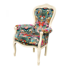 Myrtle & Mary Crested Michael Chair - Paradise Lost Sage – Accent Chair by Febland