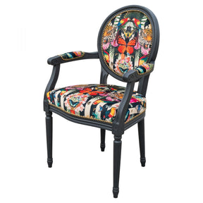 Myrtle & Mary Georgian Dining Chair - Paradise Lost Stripe – Dining Chair by Febland
