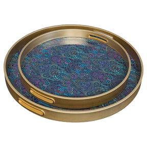 Laurence Llewelyn-Bowen Dangerous Damask Serving Tray Set – Serving Tray by Febland