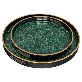 Malachite Serving Trays by Casa Nova Collection by Laurence Llewelyn Bowen