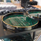 Laurence Llewelyn-Bowen Malachite Serving Tray Set