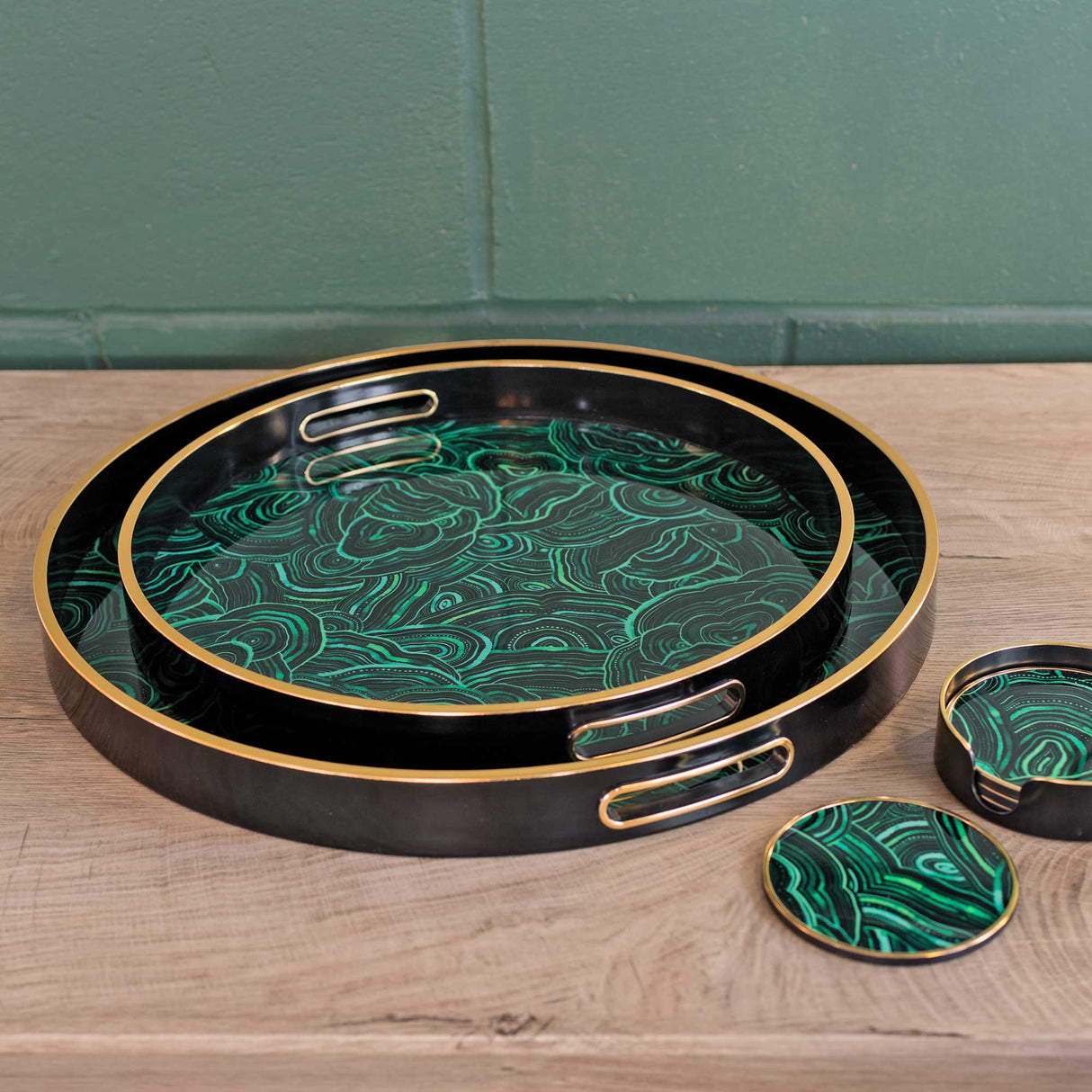 Laurence Llewelyn-Bowen Malachite Serving Tray Set