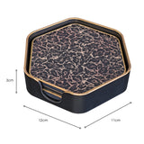 Laurence Llewelyn-Bowen Roxy Leopard Hexagonal Coaster Set