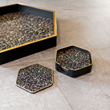Laurence Llewelyn-Bowen Roxy Leopard Hexagonal Coaster Set