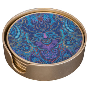 Laurence Llewelyn-Bowen Dangerous Damask Circular Coaster Set – Coasters by Febland