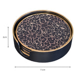 Laurence Llewelyn-Bowen Roxy Leopard Circular Coaster Set