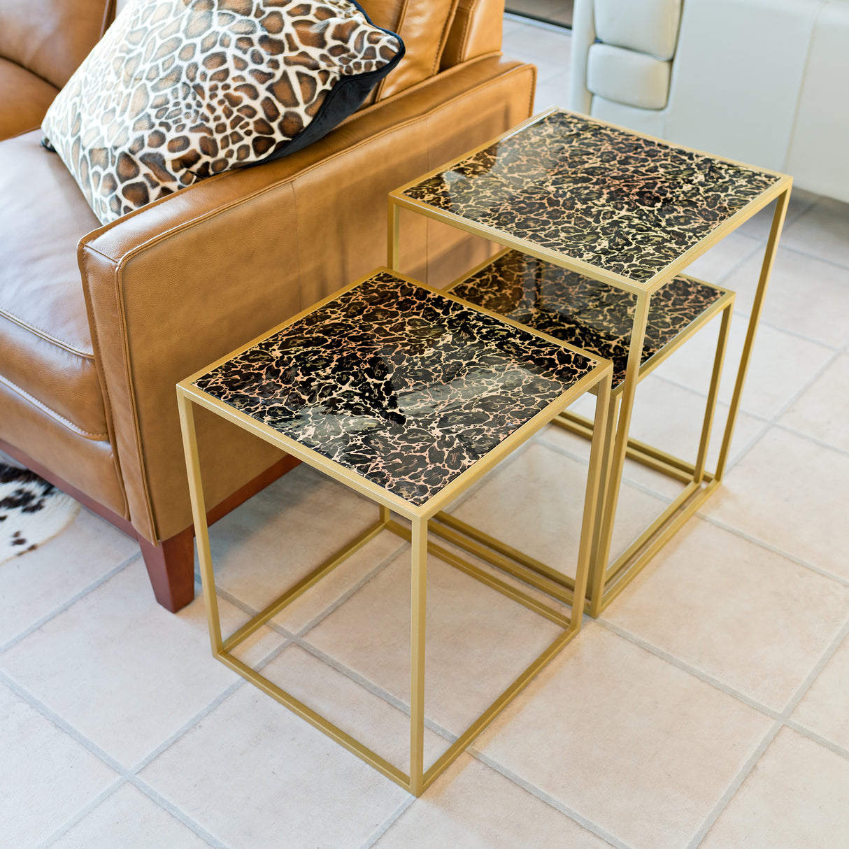 Laurence Llewelyn-Bowen Roxy Leopard Nest of Tables