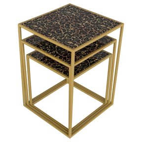 Laurence Llewelyn-Bowen Roxy Leopard Nest of Tables – Side Table by Febland