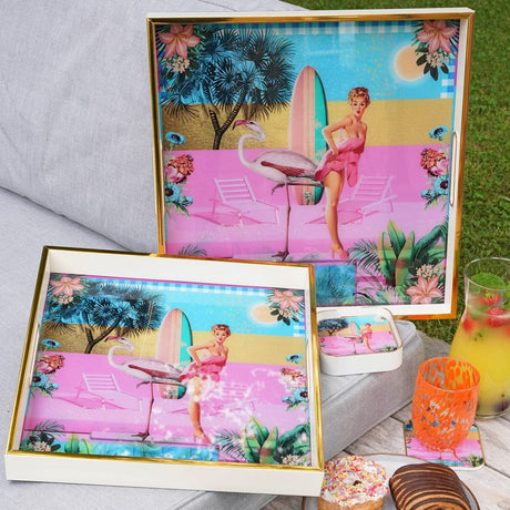 Myrtle and Mary Barbie Serving Trays Lifestyle