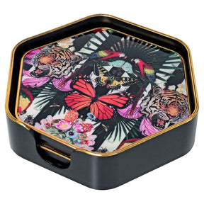 Myrtle and Mary Hexagonal Paradise Lost Coasters – Coasters by Febland