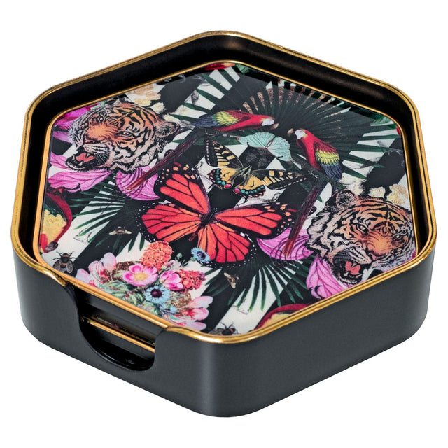 Myrtle and Mary Hexagon Coasters