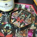 Myrtle and Mary Hexagon Coasters Close Up