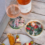 Myrtle and Mary Tropical Bomb Circular Coasters Lifestyle