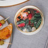 Myrtle and Mary Tropical Bomb Circular Coasters Close Up