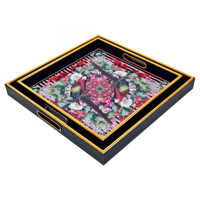 Myrtle and Mary Flower Bomb Serving Trays